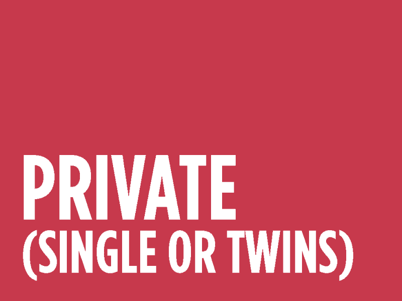 Private (single or twins)